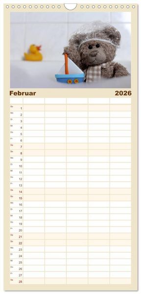 Produktbild: Familienplaner 2026 - Herr Nopf ist da! mit 5 Spalten (Wandkalender, 21 x 45 cm) CALVENDO