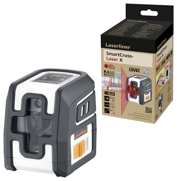 Produktbild: Laserliner SmartCross-Laser X Kreuzlinienlaser selbstnivellierend Reichweite (max.): 10m