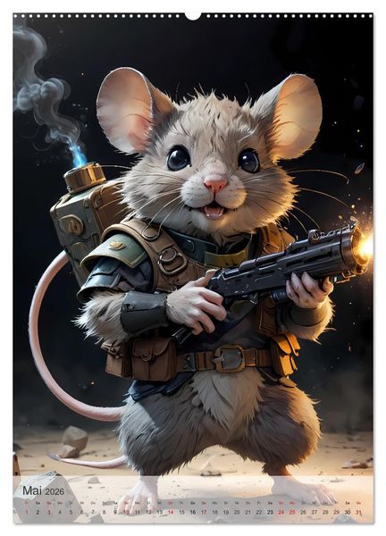 Produktbild: Action Pack - Ein tierisch niedliches Spezialkommando (hochwertiger Premium Wandkalender 2026 DIN A2 hoch), Kunstdruck in Hochglanz