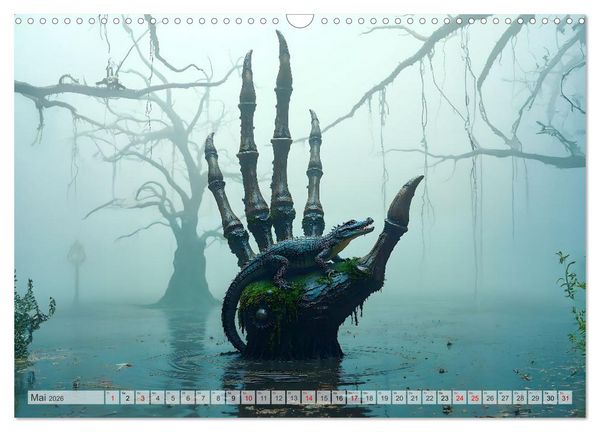 Produktbild: Kreaturen der Dunkelheit - D&uuml;stere Herrscher (Wandkalender 2026 DIN A3 quer), CALVENDO Monatskalender