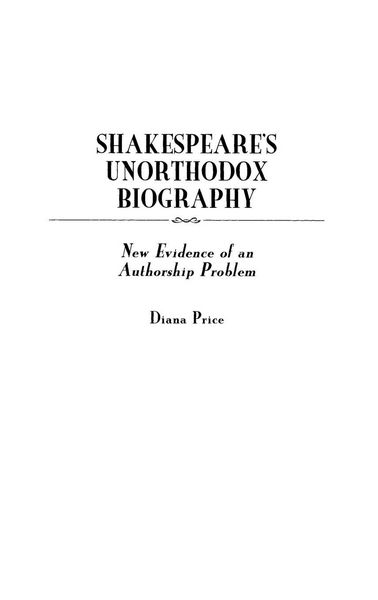Produktbild: Shakespeare's Unorthodox Biography