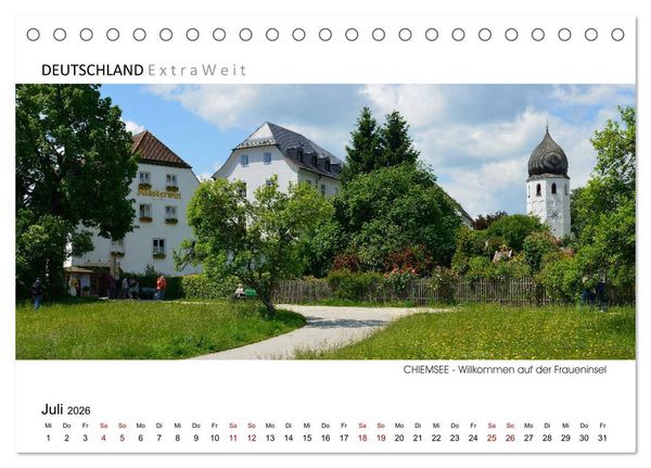 Produktbild: Wei&szlig;blaue Impressionen vom Chiemsee (Tischkalender 2026 DIN A5 quer), CALVENDO Monatskalender