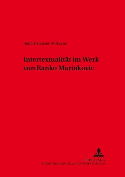 Produktbild: Intertextualit&auml;t im Werk von Ranko Marinković