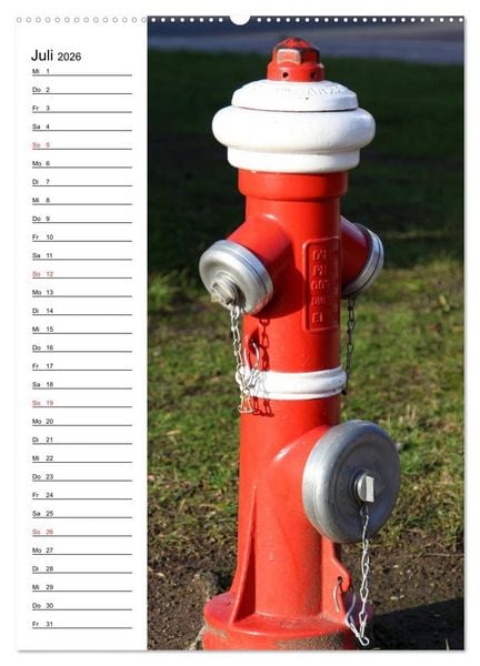 Produktbild: Nostalgie Hydranten (Wandkalender 2026 DIN A2 hoch), CALVENDO Monatskalender