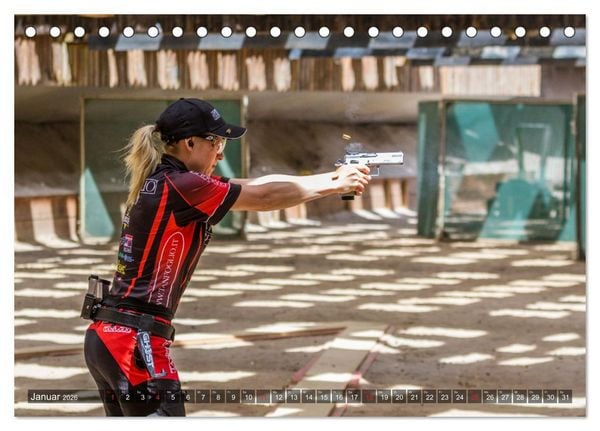 Produktbild: IPSC - Dynamischer Schie&szlig;sport (Tischkalender 2026 DIN A5 quer), CALVENDO Monatskalender