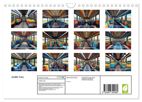 Produktbild: Graffiti Train (Wandkalender 2026 DIN A4 quer), CALVENDO Monatskalender