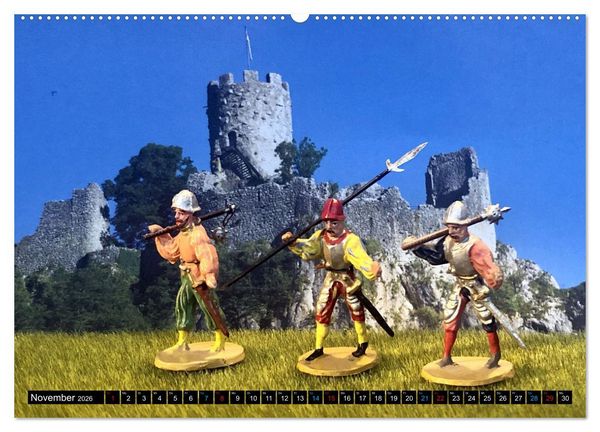 Produktbild: Landsknechte und Ritter im Modell (Wandkalender 2026 DIN A2 quer), CALVENDO Monatskalender