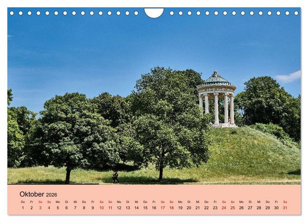 Produktbild: M&uuml;nchen - Unterwegs in der bayrischen Landeshauptstadt (Wandkalender 2026 DIN A4 quer), CALVENDO Monatskalender