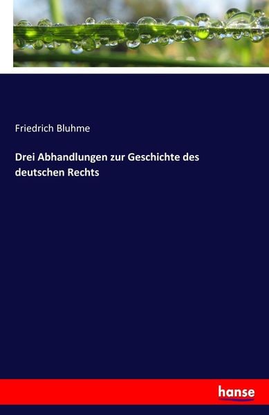 Drei Abhandlungen zur Geschichte des deutschen Rechts