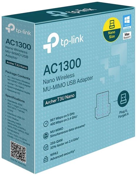 Produktbild: TP-LINK Archer T3U Nano Netzwerkadapter USB 1.3 GBit/s