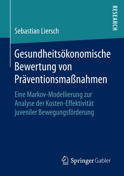 Produktbild: Gesundheits&ouml;konomische Bewertung von Pr&auml;ventionsma&szlig;nahmen