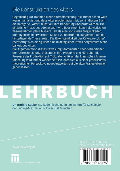 Produktbild: Die Konstruktion des Alters