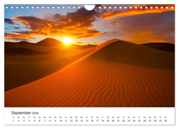 Produktbild: Sahara - Die gr&ouml;&szlig;te Trockenw&uuml;ste der Welt. (Wandkalender 2026 DIN A4 quer), CALVENDO Monatskalender