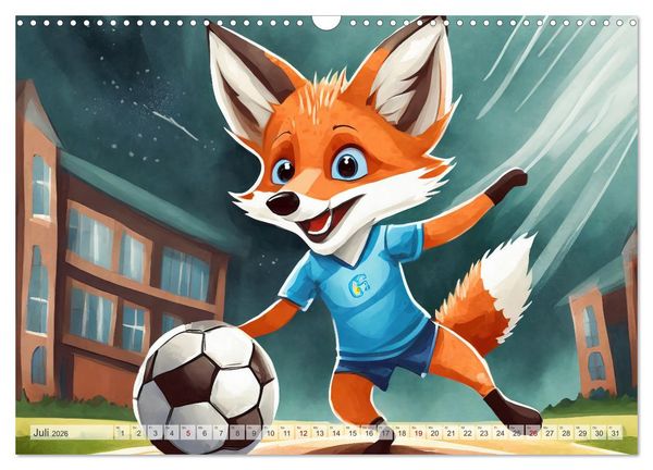 Produktbild: Schlaufuchs - Abenteuer Schule (Wandkalender 2026 DIN A3 quer), CALVENDO Monatskalender
