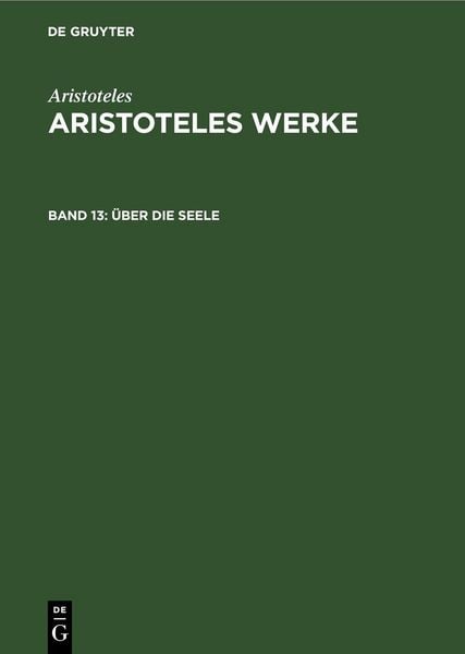 Produktbild: &Uuml;ber die Seele