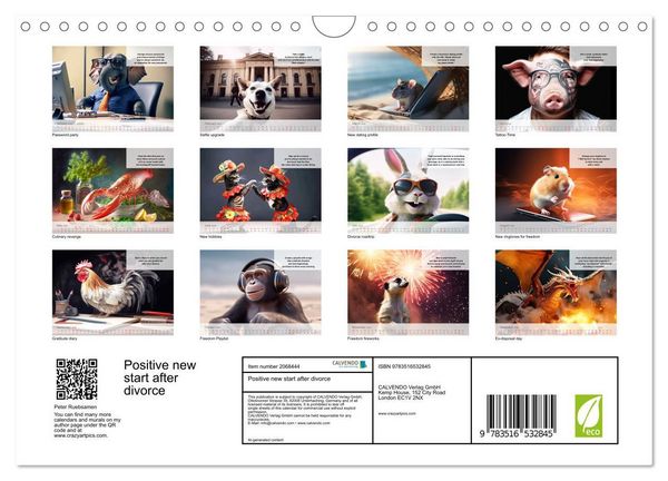 Produktbild: Positive new start after divorce (Wall Calendar 2026 DIN A4 landscape), CALVENDO 12 Month Wall Calendar