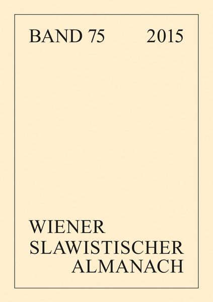 Wiener Slawistischer Almanach Band 75/2015