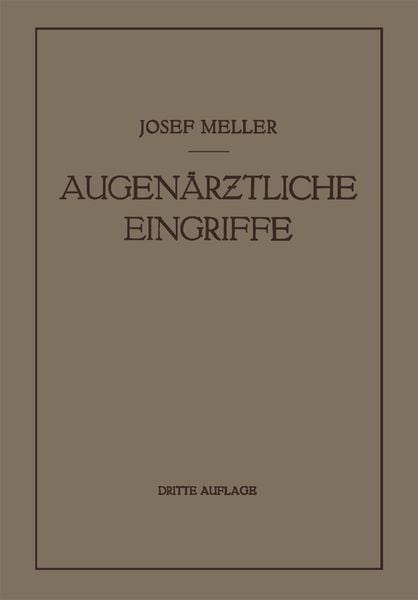 Produktbild: Augen&auml;rztliche Eingriffe