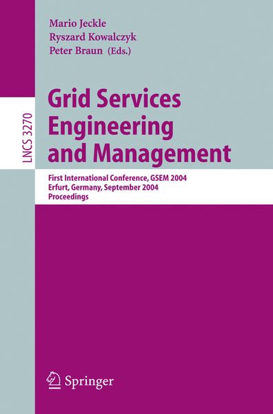 Produktbild: Grid Services Engineering and Management