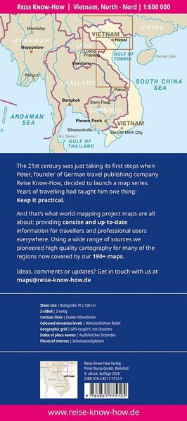 Produktbild: Reise Know-How Landkarte Vietnam, Nord | Vietnam, North (1:600.000)