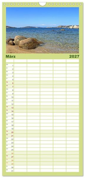 Produktbild: Familienplaner 2027 - Meine kleine Auszeit mit 5 Spalten (Wandkalender, 21 x 45 cm) CALVENDO