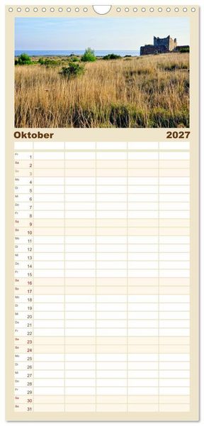 Produktbild: Familienplaner 2027 - il Salento Kulturlandschaft zwischen zwei Meeren mit 5 Spalten (Wandkalender, 21 x 45 cm) CALVENDO