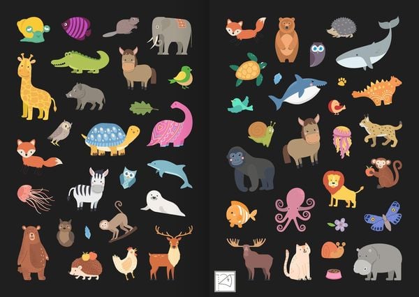 Produktbild: Leucht-Sticker &ndash; Tiere