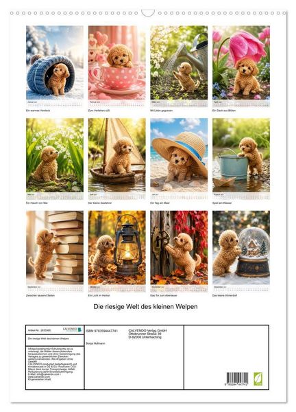 Produktbild: Die riesige Welt des kleinen Welpen (Wandkalender 2027 DIN A2 hoch), CALVENDO Monatskalender