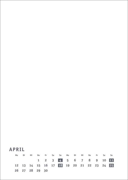 Produktbild: Premium-Bastelkalender wei&szlig; A4 2027