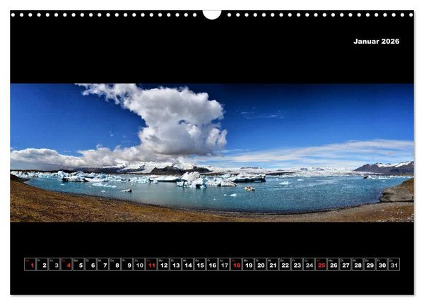 Produktbild: Island 2026 Landschaftspanoramen (Wandkalender 2026 DIN A3 quer), CALVENDO Monatskalender
