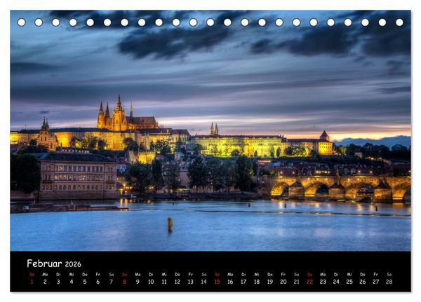 Produktbild: Leuchtende St&auml;dte (Tischkalender 2026 DIN A5 quer), CALVENDO Monatskalender