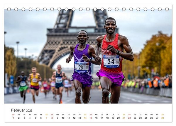 Produktbild: Marathon Power (Tischkalender 2026 DIN A5 quer), CALVENDO Monatskalender