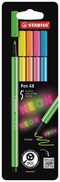 Produktbild: STABILO Pen 68 5er Etui NEON