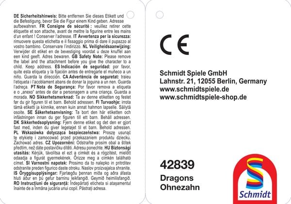 Produktbild: Schmidt Spiele 42839 - Dragons, Ohnezahn gl&uuml;cklich, Pl&uuml;sch, 18 cm