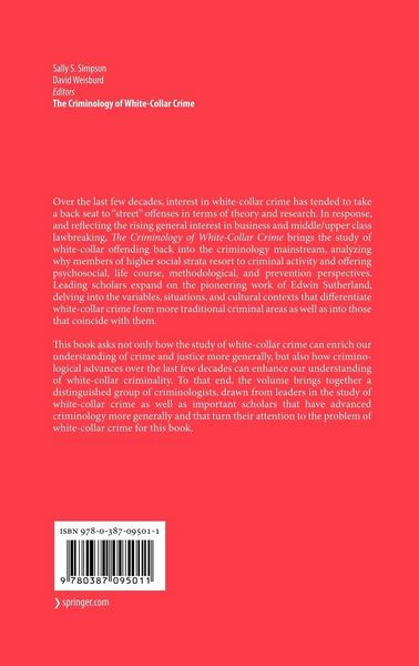 Produktbild: The Criminology of White-Collar Crime