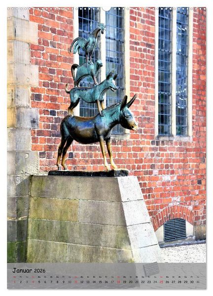 Produktbild: Freie Hansestadt BREMEN (hochwertiger Premium Wandkalender 2026 DIN A2 hoch), Kunstdruck in Hochglanz