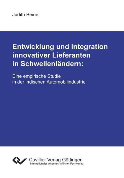 Produktbild: Entwicklung und Integration innovativer Lieferanten in Schwellenl&auml;ndern