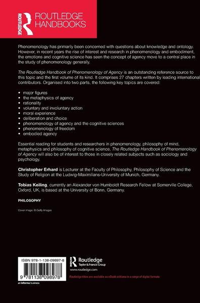 Produktbild: The Routledge Handbook of Phenomenology of Agency