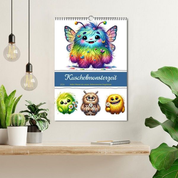 Produktbild: Kuschelmonsterzeit (Wandkalender 2026 DIN A3 hoch), CALVENDO Monatskalender