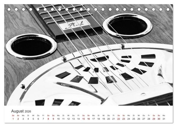 Produktbild: Dobro-Gitarre (Tischkalender 2026 DIN A5 quer), CALVENDO Monatskalender