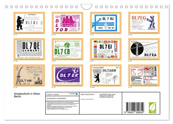 Produktbild: Amateurfunk in West-Berlin (Wandkalender 2026 DIN A4 quer), CALVENDO Monatskalender