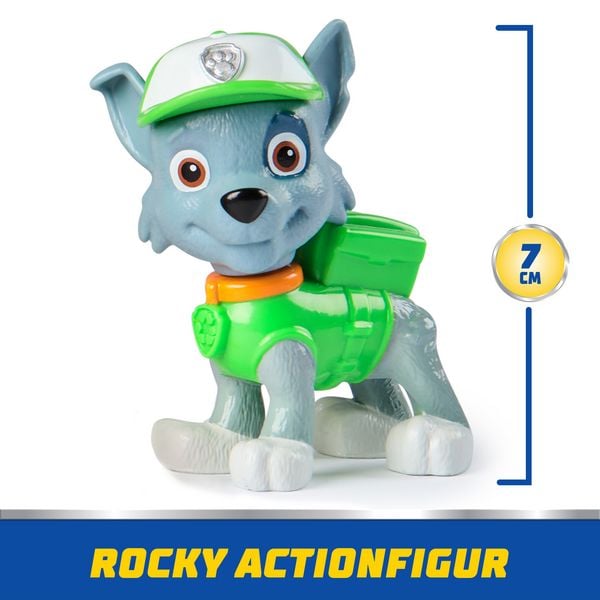 Produktbild: PAW Patrol Rocky-Figur mit Recycling-Truck, stabiles Basis-Fahrzeug (2025), authentisches Spielzeug zur Serie f&uuml;r Kinder ab 3 Jahren