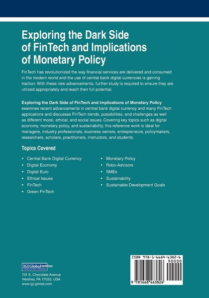 Produktbild: Exploring the Dark Side of FinTech and Implications of Monetary Policy
