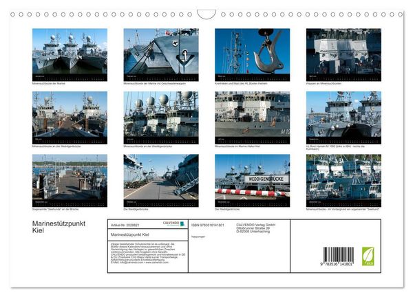 Produktbild: Marinest&uuml;tzpunkt Kiel (Wandkalender 2026 DIN A3 quer), CALVENDO Monatskalender