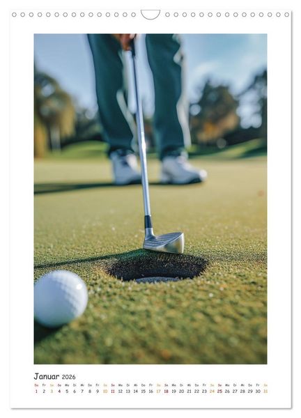 Produktbild: Schwungvolle Eleganz - Die Faszination des Golfsports (Wandkalender 2026 DIN A3 hoch), CALVENDO Monatskalender