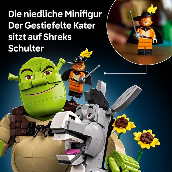 Produktbild: LEGO Shrek 72423 Shrek, Esel und Der gestiefelte Kater, DIY Modellbau