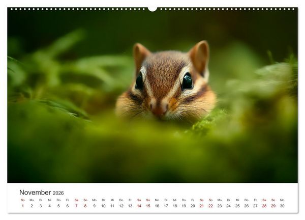 Produktbild: Backen voll - Ein Jahr mit Streifenh&ouml;rnchen (Wandkalender 2026 DIN A2 quer), CALVENDO Monatskalender