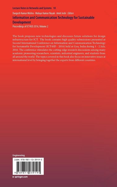 Produktbild: Information and Communication Technology for Sustainable Development