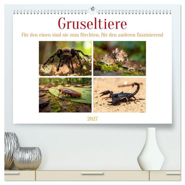Produktbild: Gruseltiere (hochwertiger Premium Wandkalender 2027 DIN A2 quer), Kunstdruck in Hochglanz