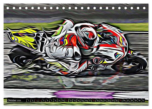 Produktbild: Fullspeed on two Wheels (Tischkalender 2026 DIN A5 quer), CALVENDO Monatskalender